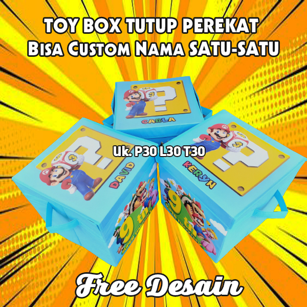 Hampers Ultah Toy Box Tutup Perekat Bisa Custom Nama Satu-Satu