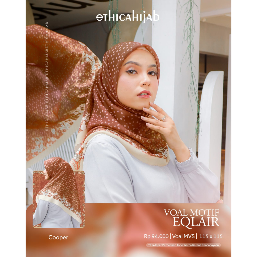JILBAB MOTIF MODEL KEKINIAN, VOAL MOTIF EQLAIR (ETHICA MATARAM)