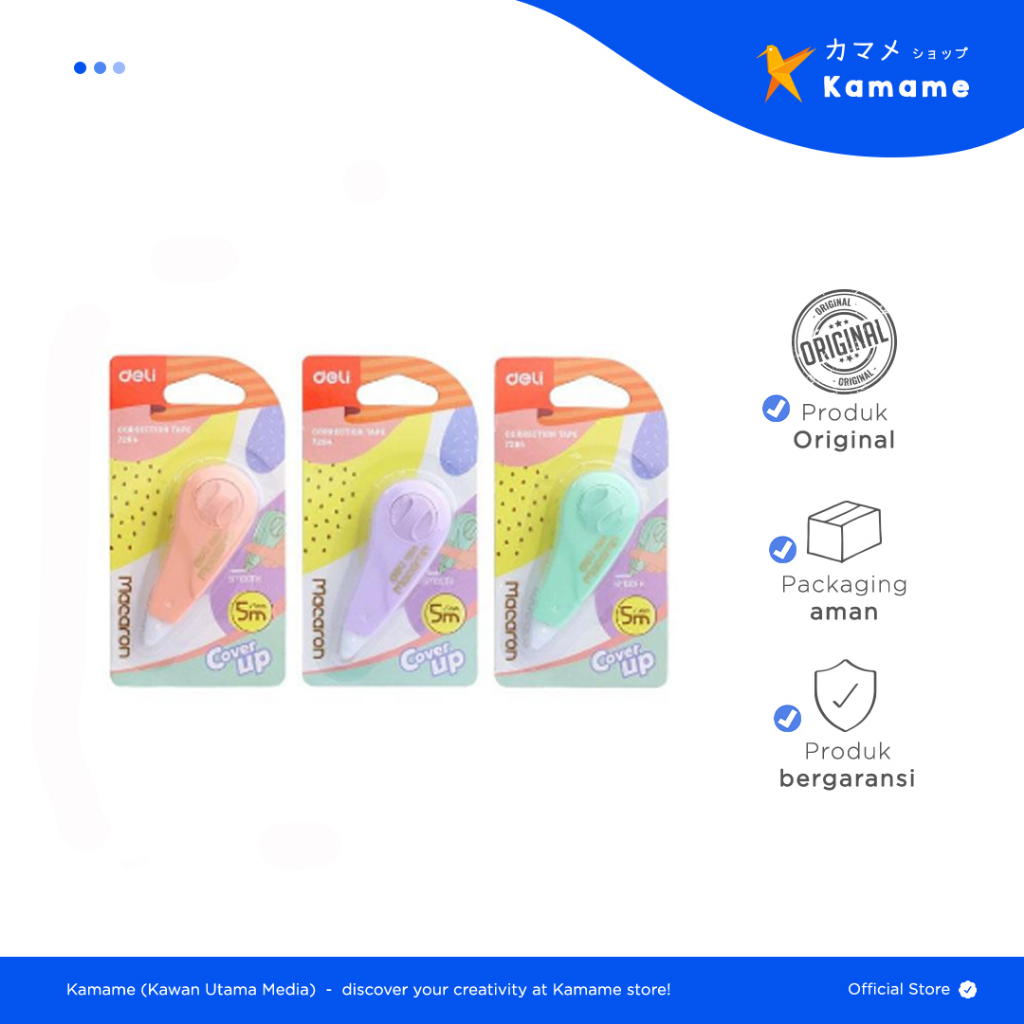 

Deli Correction Tape - kertas 5mm*5m cepat kering langsung bisa untuk menulis 7264 - Kamame