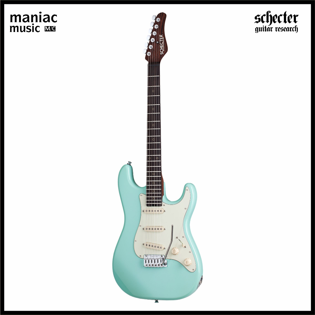 Schecter Nick Johnston USA Signature - Atomic Green. Alder Body. Maple Neck. Single Coil. 5 Way Swit