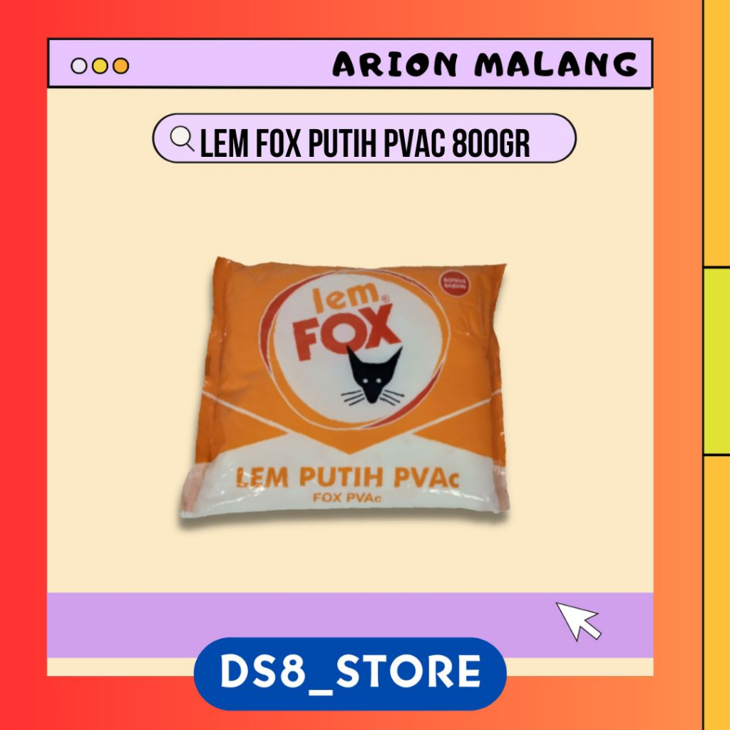 

Lem Putih PVAc Fox 800 Gram Original 100%