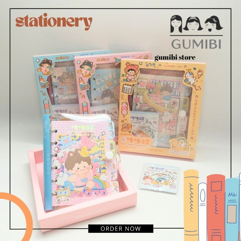 

BUKU BINDER DUNDUN SERIES FREE STIKER LUCU MINI BUKU NOTEBOOK DUNDUN LUCU TERMURAH