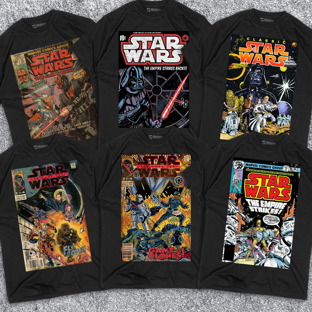 PROMO Kaos STAR WARS Premium - original vintage hitam superhero comics marvel Film Movie Tshirt cott