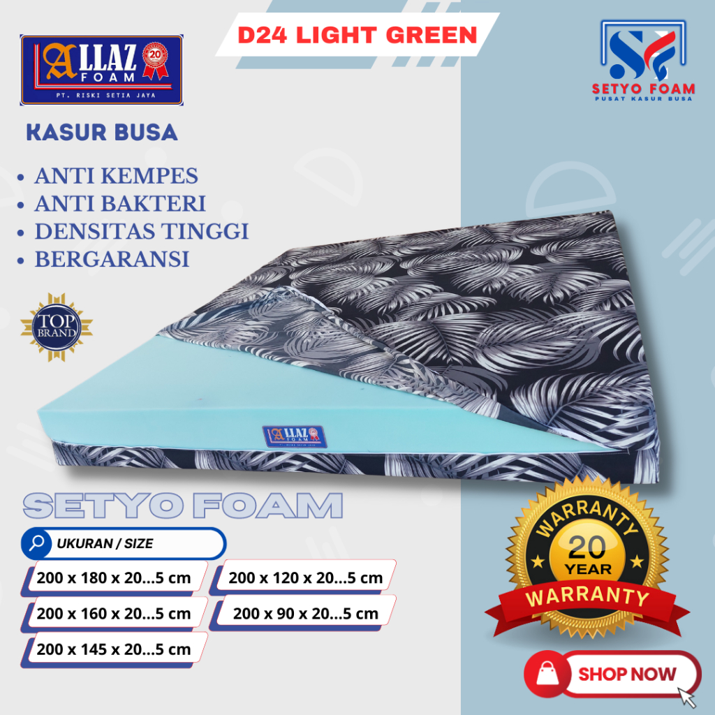Kasur busa ALLAZ FOAM LG d24 semua ukuran tersedia tebal 30 dan 20 cm Garansi 20 th kasur busa royal
