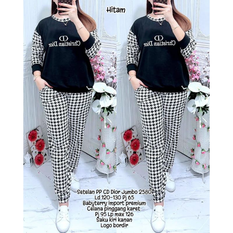 2580 SETELAN PP JUMBO BABYTERRY TEBAL WANITA|ONE SET CELANA PANJANG JUMBO