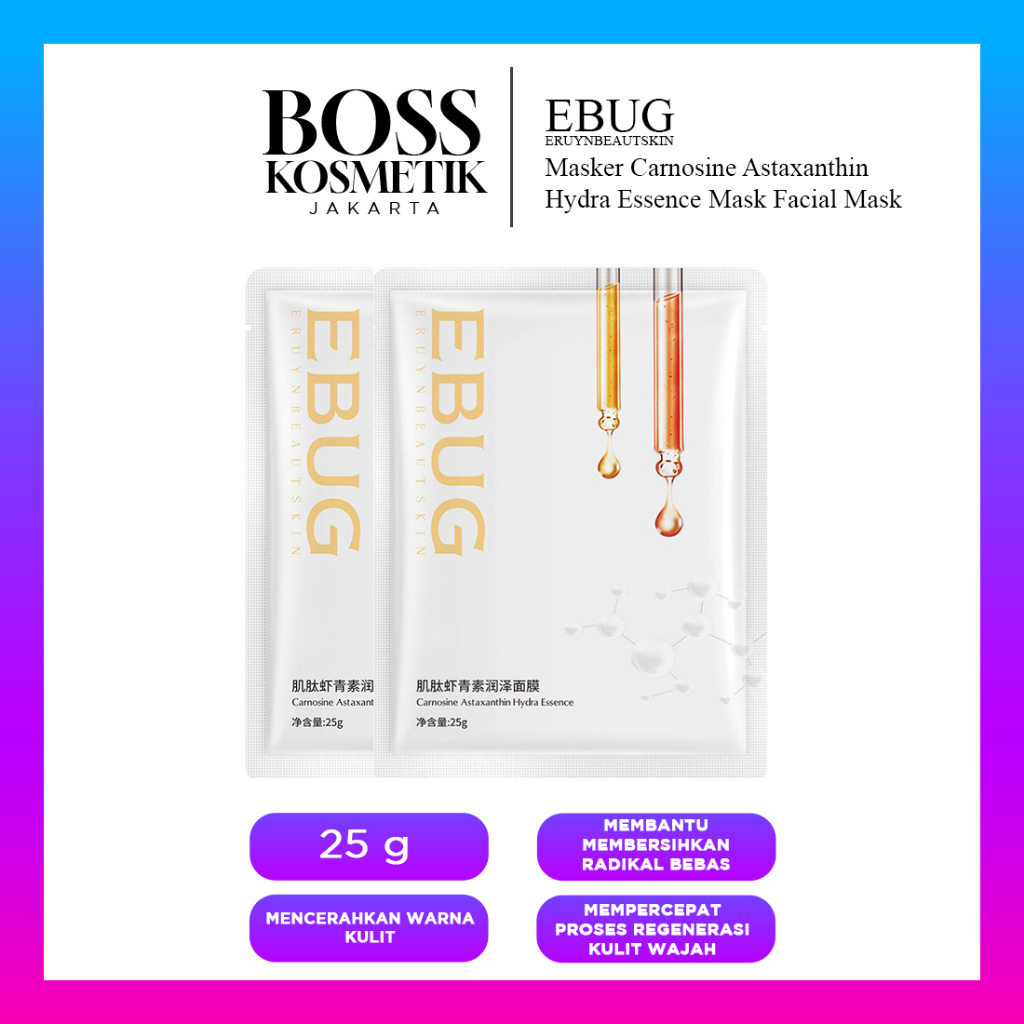 EBUG CARNOSINE ASTAXANTHIN HYDRA ESSENCE MASK FACIAL MASK