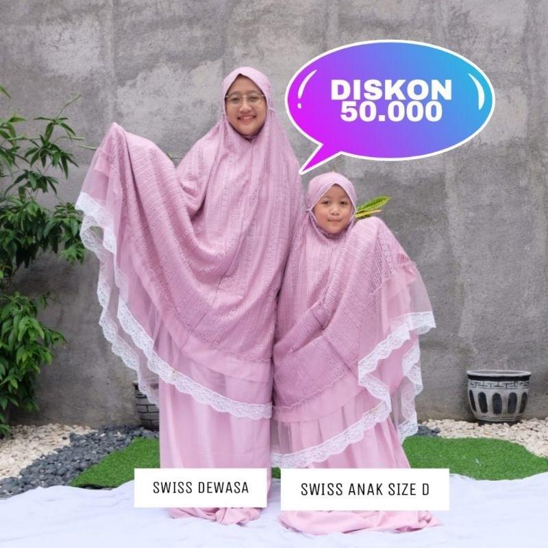((READY STOCK)) Mukena Rusia & Swiss ((ANAK)) Original by DALANOVA