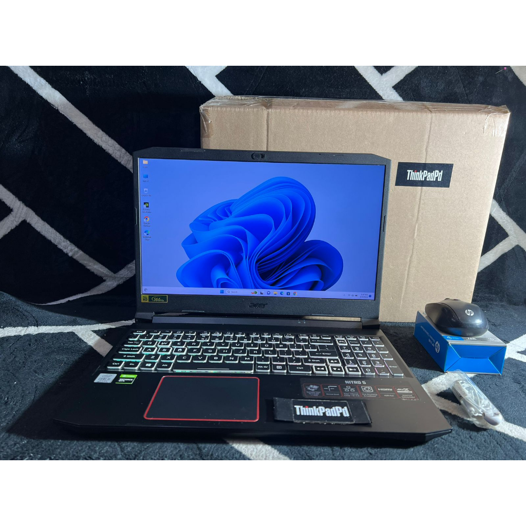 Laptop Gaming Acer Predator Nitro 5 Core i5 10300H GTX 1650Ti 4GB Mulus