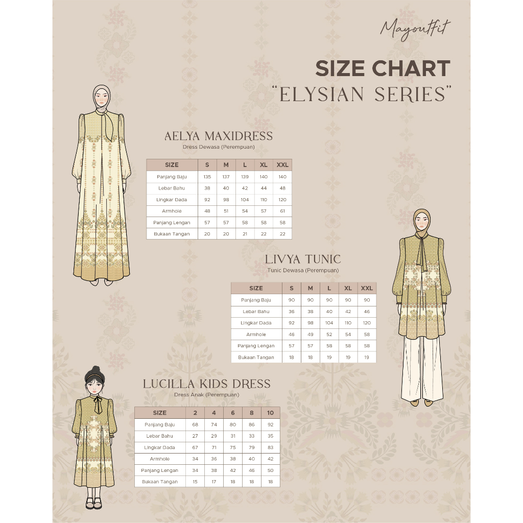 Mayoutfit Elysian Set Series Golden Brown | Sarimbit Lebaran Baju Muslim Raya Keluarga-7