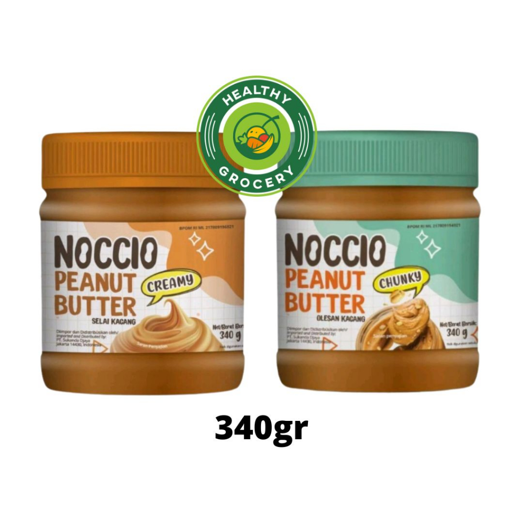 

Noccio Peanut Butter Chunky 340gr / Creamy 340gr / Selai Kacang