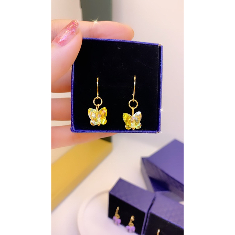 Anting swarovski original butterfly 10mm