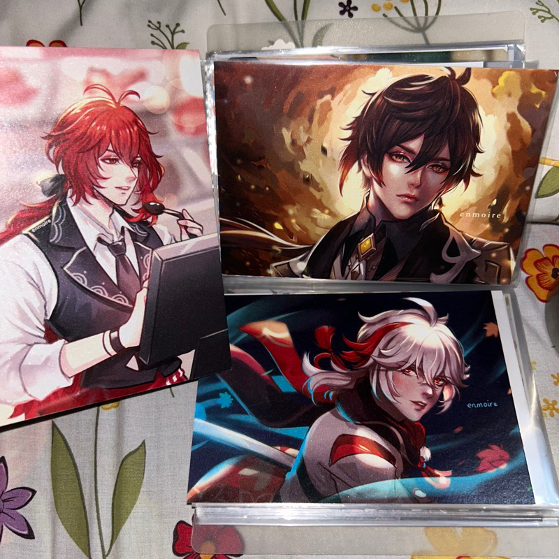 GENSHIN IMPACT ARTPRINT ZHONGLI KAZUHA DILUC A6