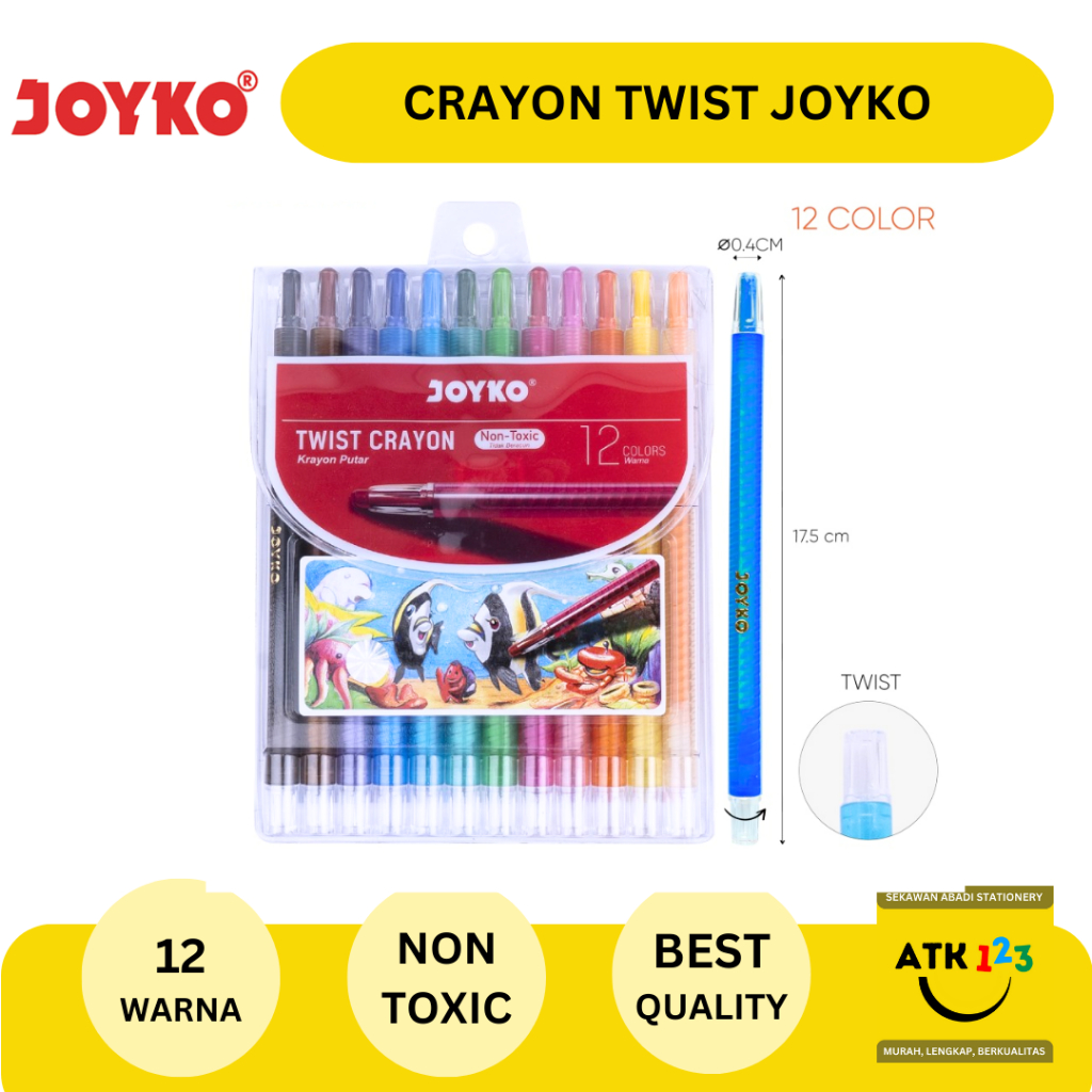 

Twist Crayon Merk TiTi Set 12 Warna