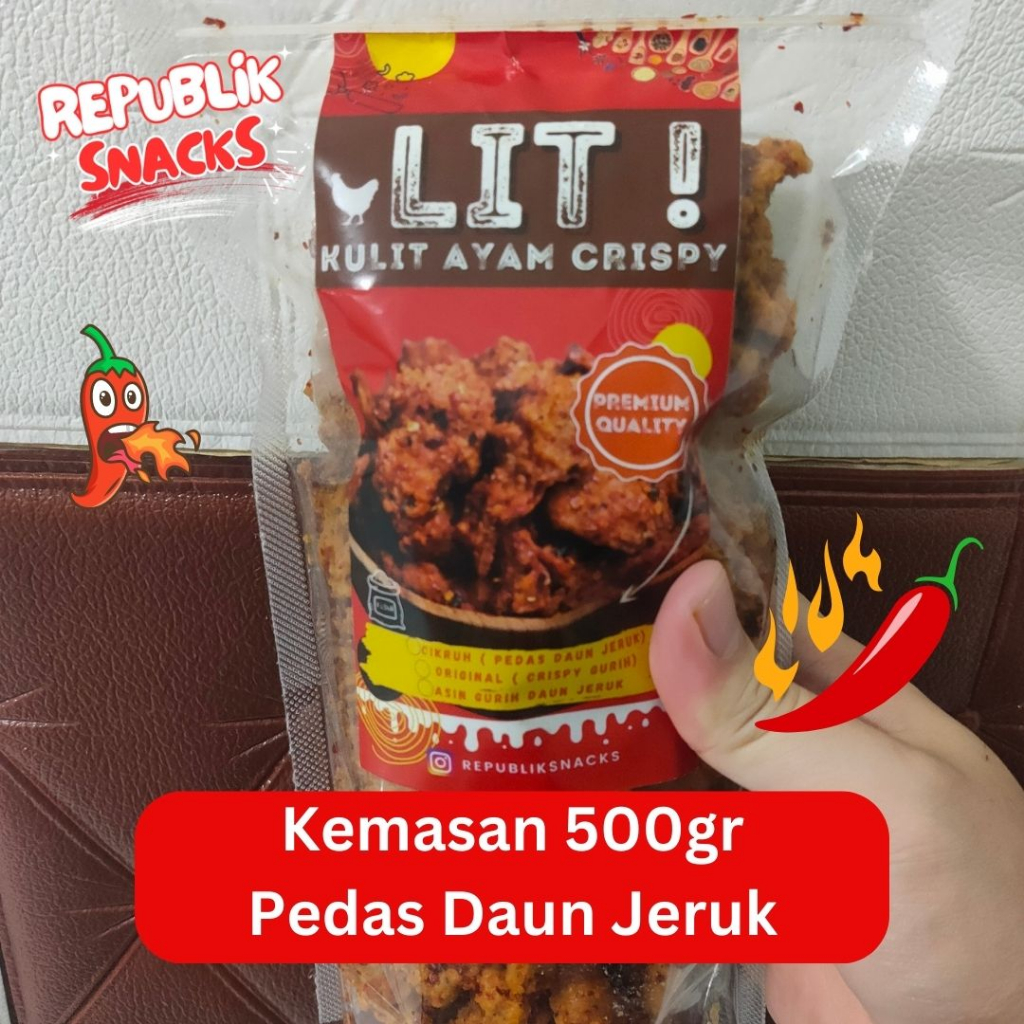 

Kulit ayam Crispy pedas daun jeruk cikruh 500gr