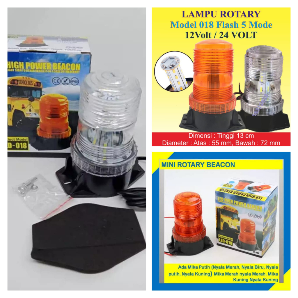 Lampu Rotari Truck Mini 12/24 Volt