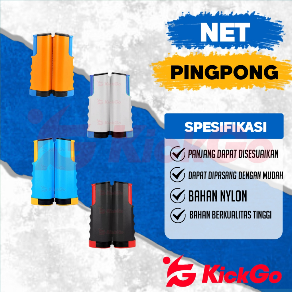 KickGO Net Pingpong Portable Jaring Tenis Meja Pingpong Portable Tennis Ball Net