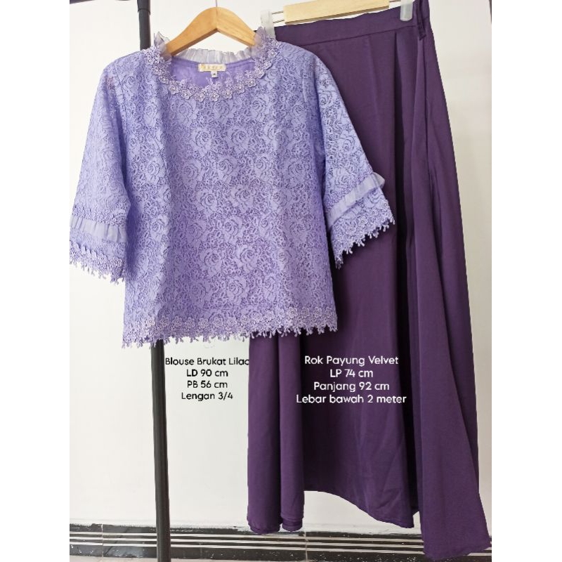 Blouse Brukat Set Rok Payung / Kebaya Brukat / Kebaya Wisuda