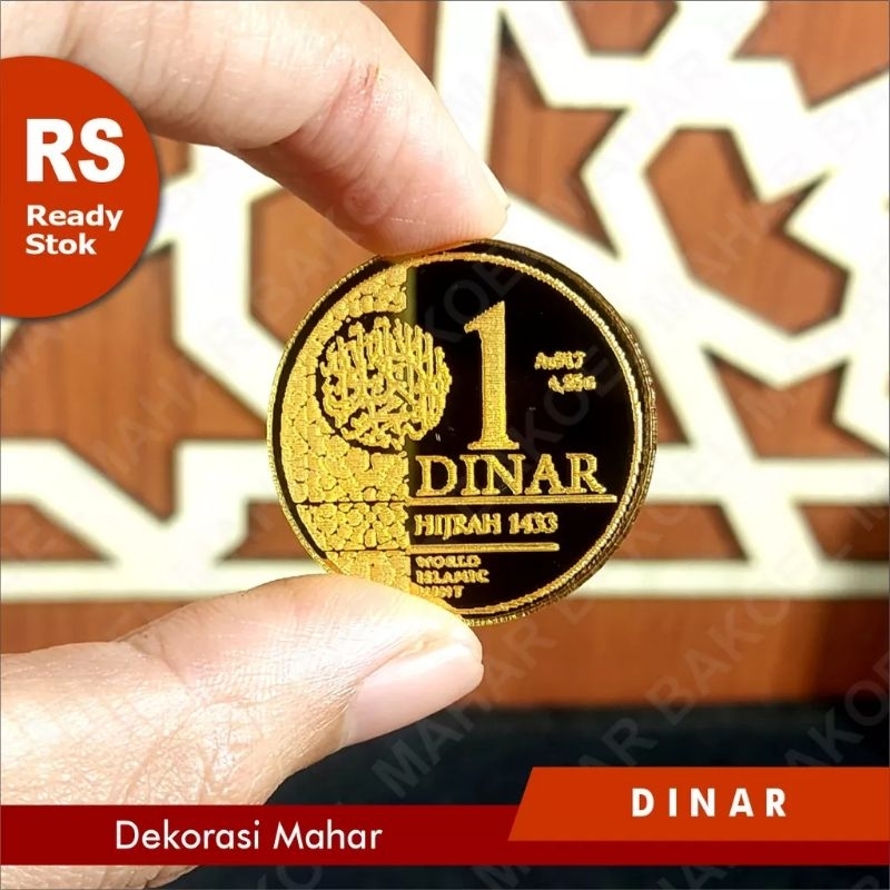 Replika Koin Dinar Dirham Perlengkap Mahar | Dekorasi Dinar Dirahm Akrilik | Koleksi Koin