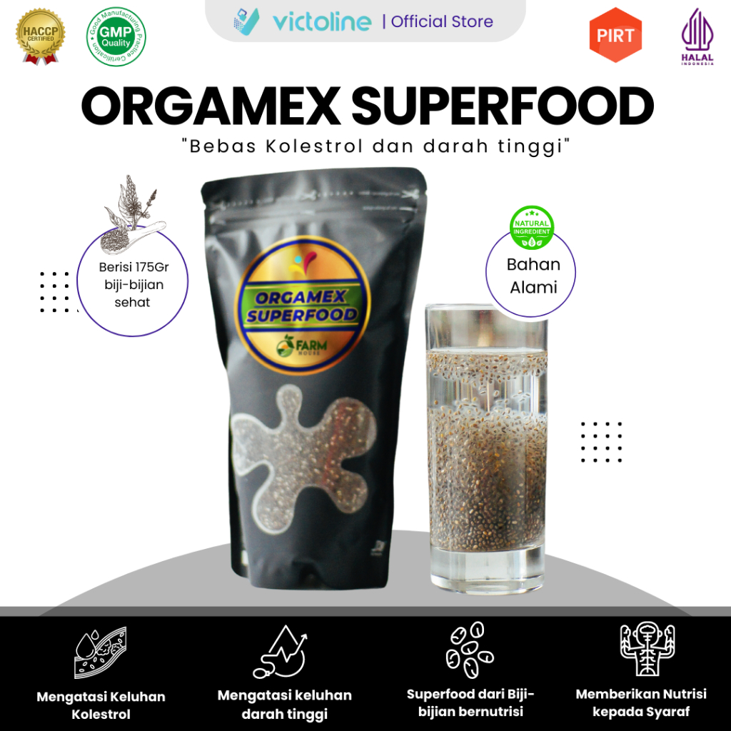 

ORGAMEX Protein Tinggi, Omega 3, Kalium Melancarkan Pencernaan