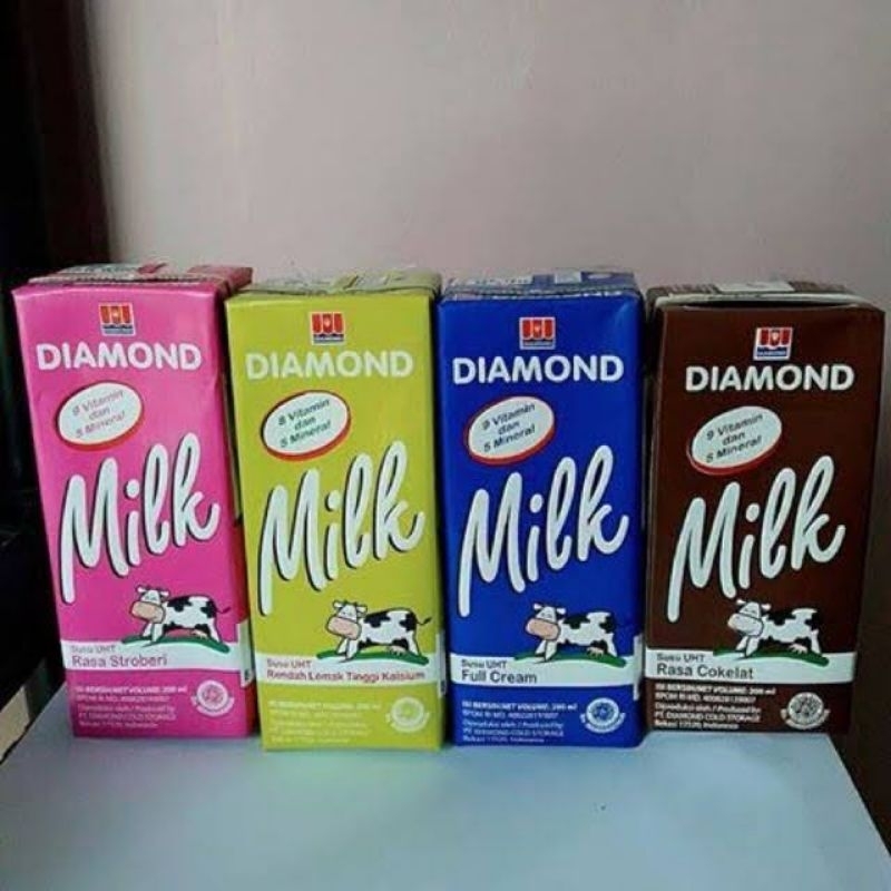 

susu uht cair 1 liter diamond putih coklat