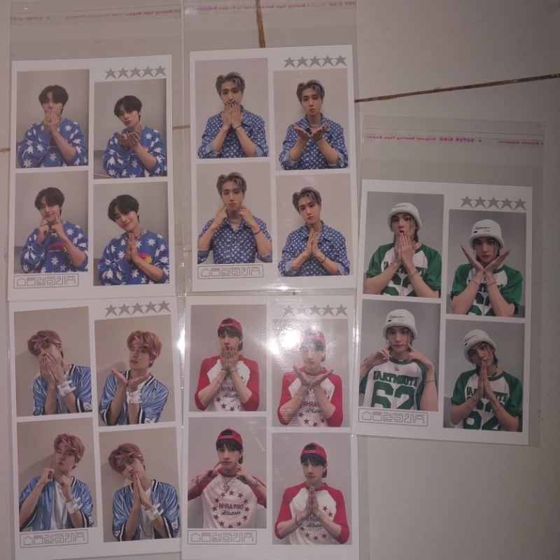 STRAYKIDS POSTCARD 4CUT SOUNDWAVE LD LUCKYDRAW ALBUM 5STAR I.N HAN SEUNGMIN HYUNJIN BANGCHAN