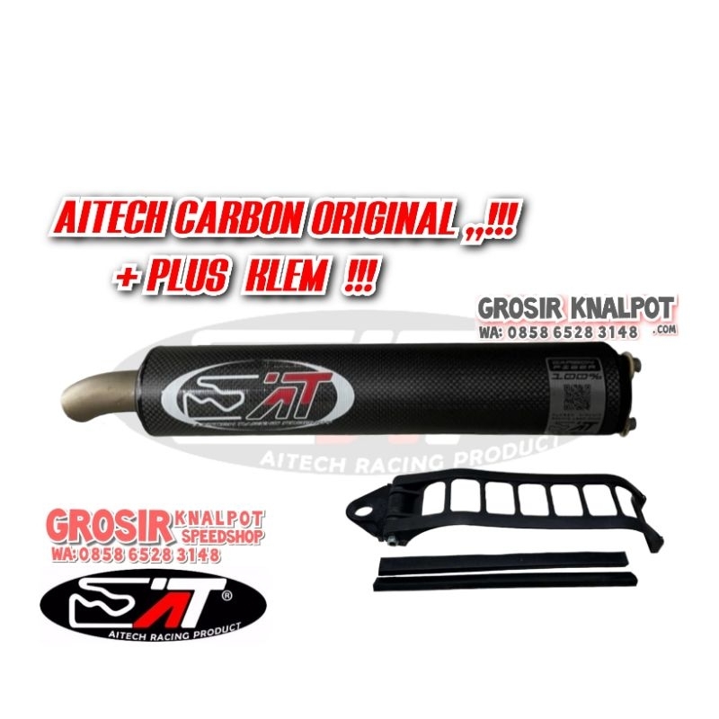 Silincer knalpot Aitech new Model GEN 4 Carbon Kevlar Asli & silver Ninja R RR SS ZX FizR Rx King s 