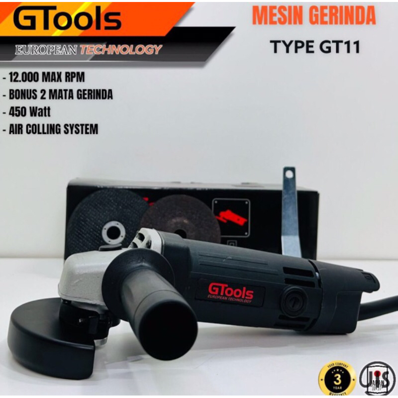 Mesin Gerinda 4 INCH GTOOLS EROPA GT11 Angle Grinder Multifunction - GTOOLS GT11