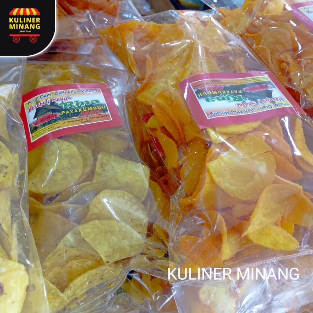 

Kripik Sanjai Bumbu Jagung x kunyit Rina Oleh-Oleh Asli Kampung Cemilan Makanan Payakumbuh Khas Padang Snack Jajanan Kuliner Minang Kabau Gurih Spicy Murah Renyah Resmi 100% Halal Original AX02