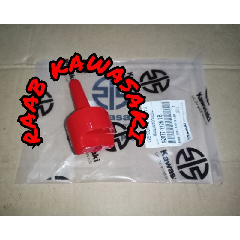 knob puteran kran keran bensin merah kaze r original kawasaki