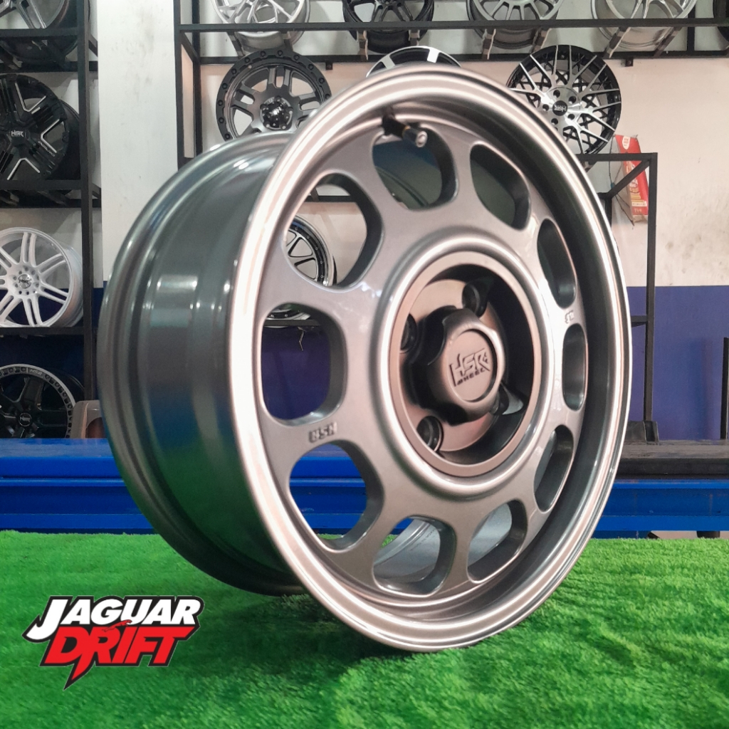 VELG MOBIL RING 15 KALENG HSR R15 HOLE 4X 114.3 ET 42 GLOSSY GREY VELG AVANZA XENIA