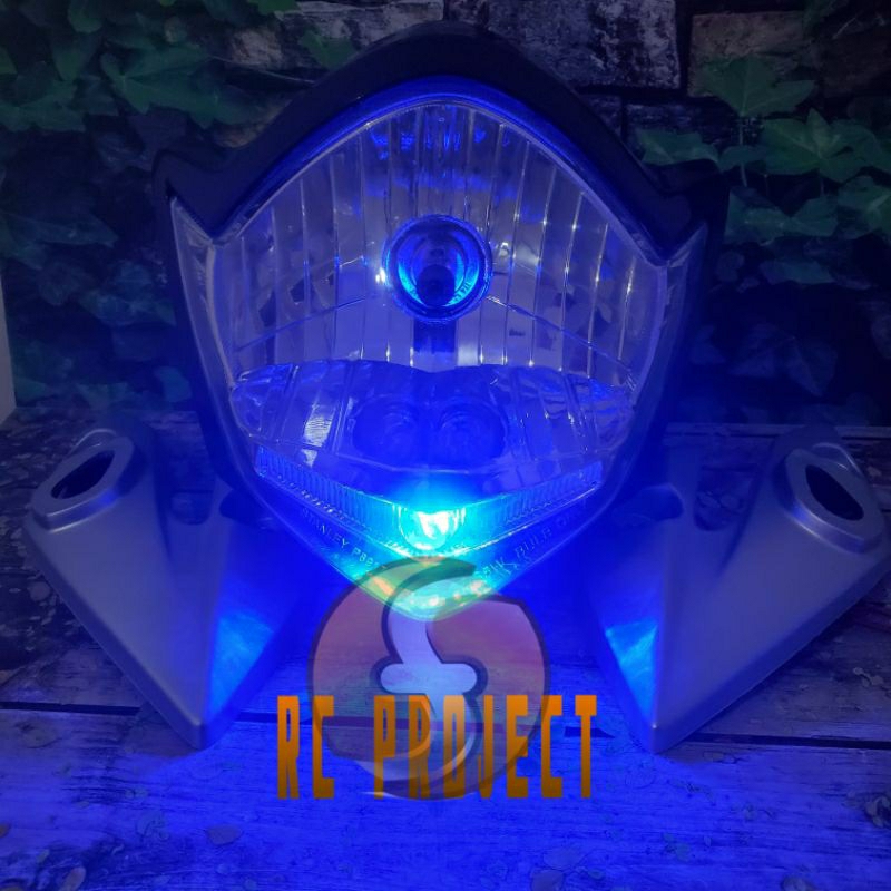 reflektor lampu depan oval vixion old new 2011 2012 sett senja led kupingan kedok reflektor lampu de