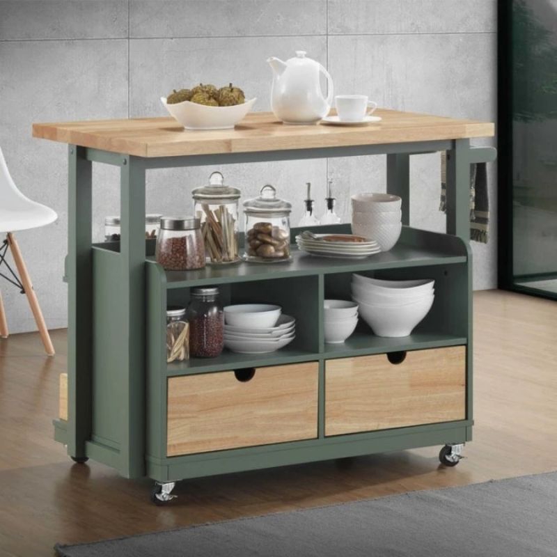 Meja dapur island table kitchen set/meja dorong