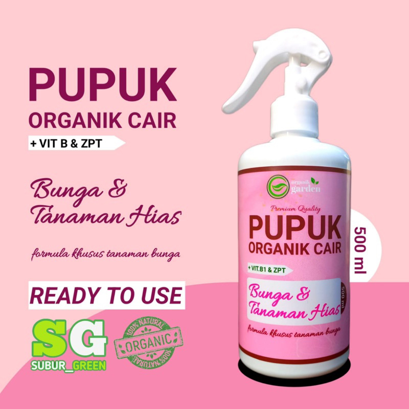 pupuk organik cair spray bunga dan tanaman hias 500ml pupuk booster cair organik asam humat