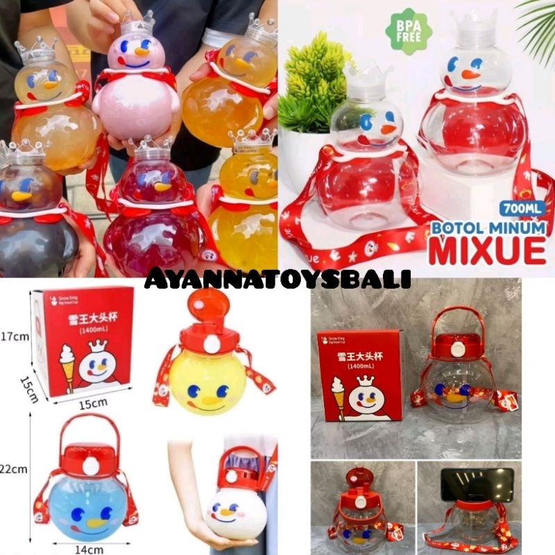 Botol minum mixue viral 700ml / 1400ml