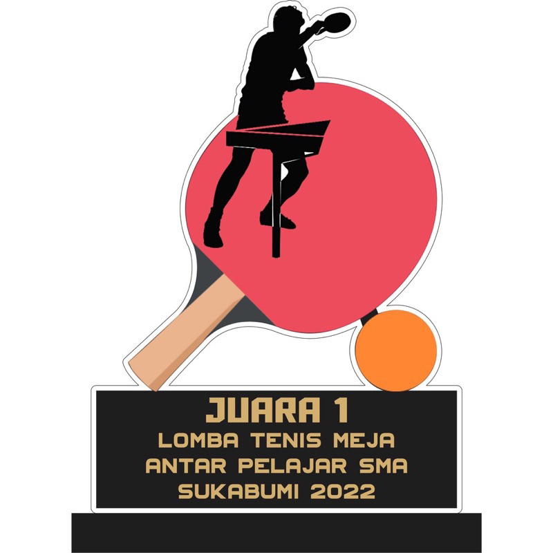 PIALA TENNIS BAHAN AKRILIK Piala Akrilik Tenis Meja Piala Pingpong Akrilik