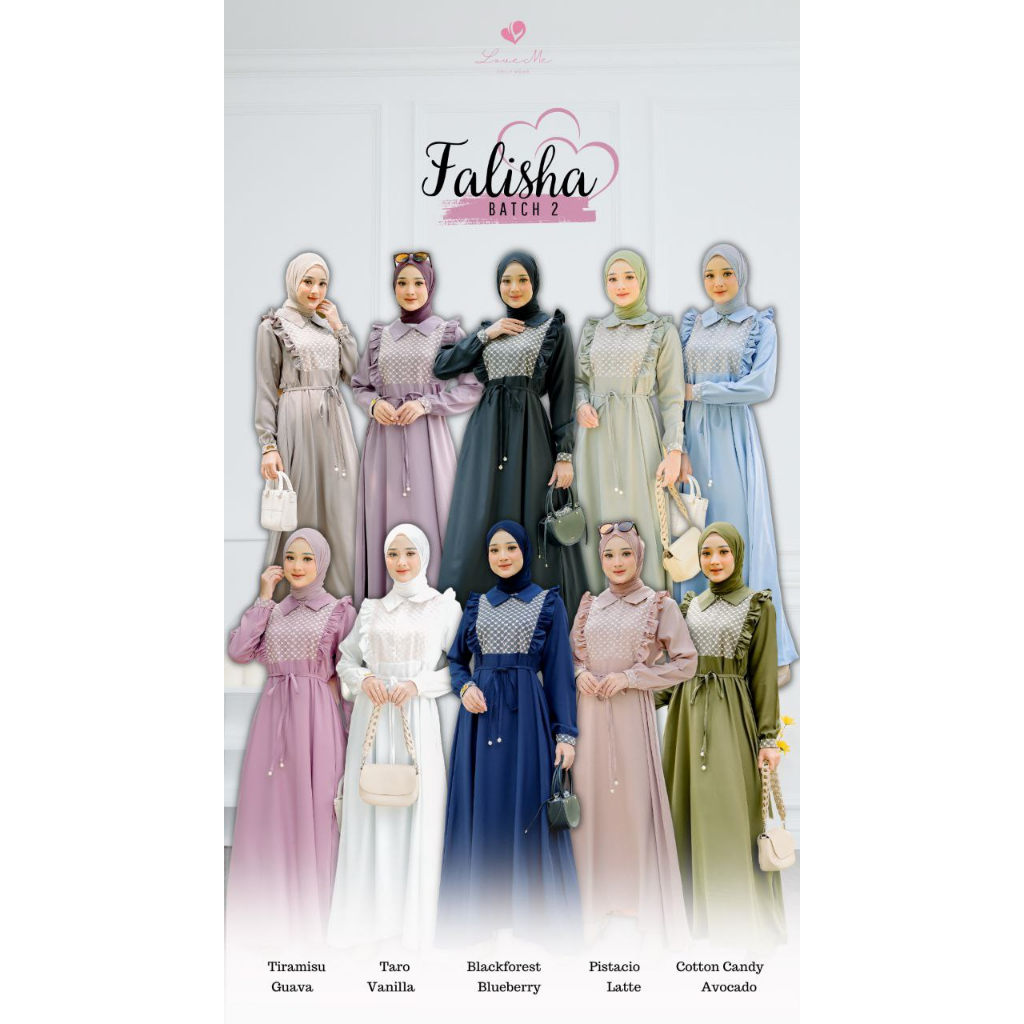 [READY] Gamis Falisha Dress Original By Loveme GAMIS RENDA GAMIS BROKAT