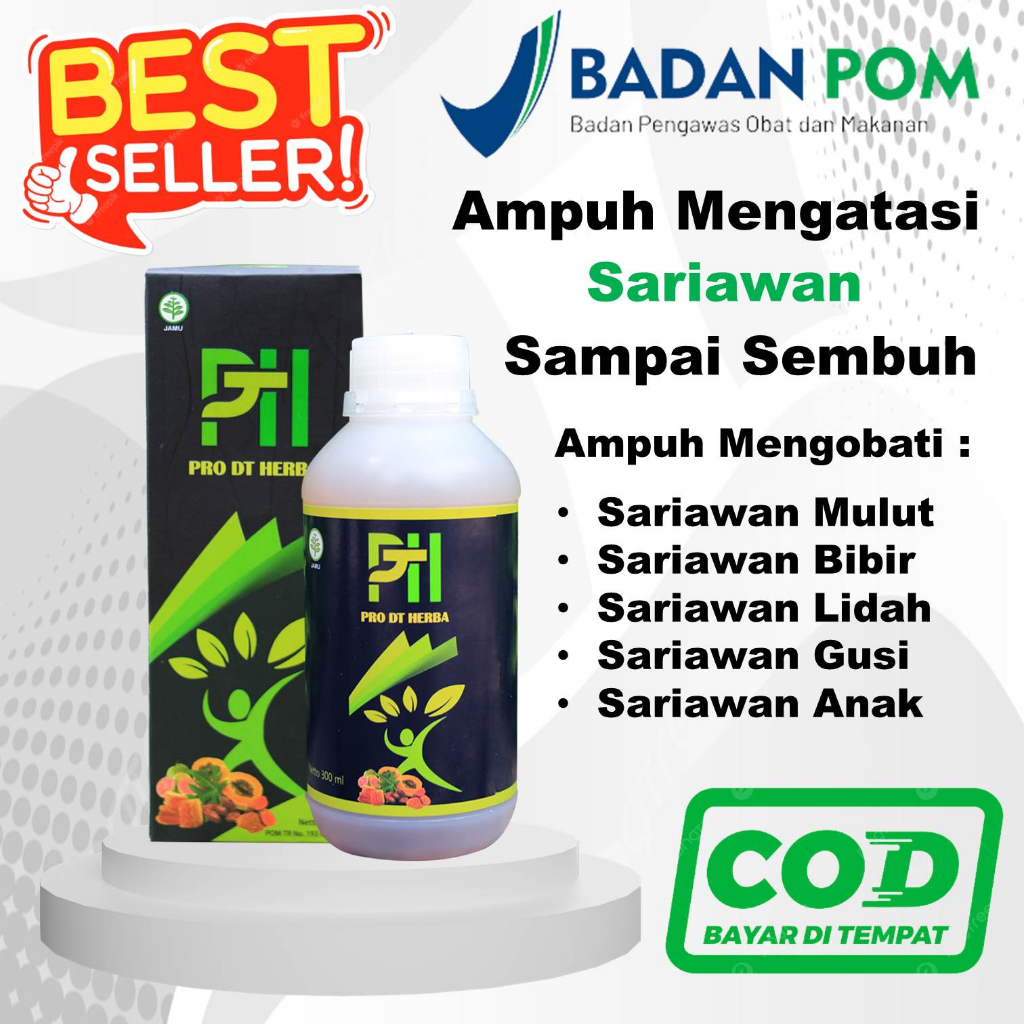 Obat Sariawan Lidah Dewasa - Obat Sariawan Ampuh - Obat Sariawan Herbal - PRO DT HERBA