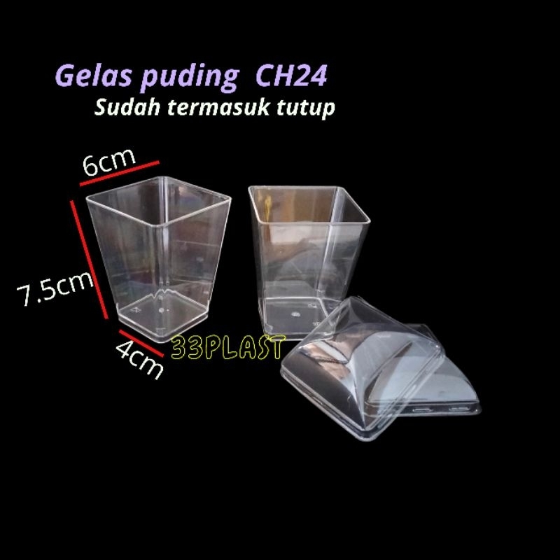 Jelly cup Gelas puding CH24 isi 10pcs