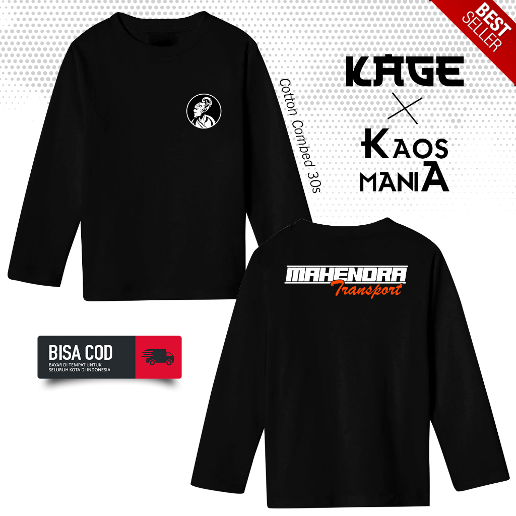 Kaos Atasan MAHENDRA TRANSPORT Tangan Panjang - Kaos Bus Mania BERGAYA STORE