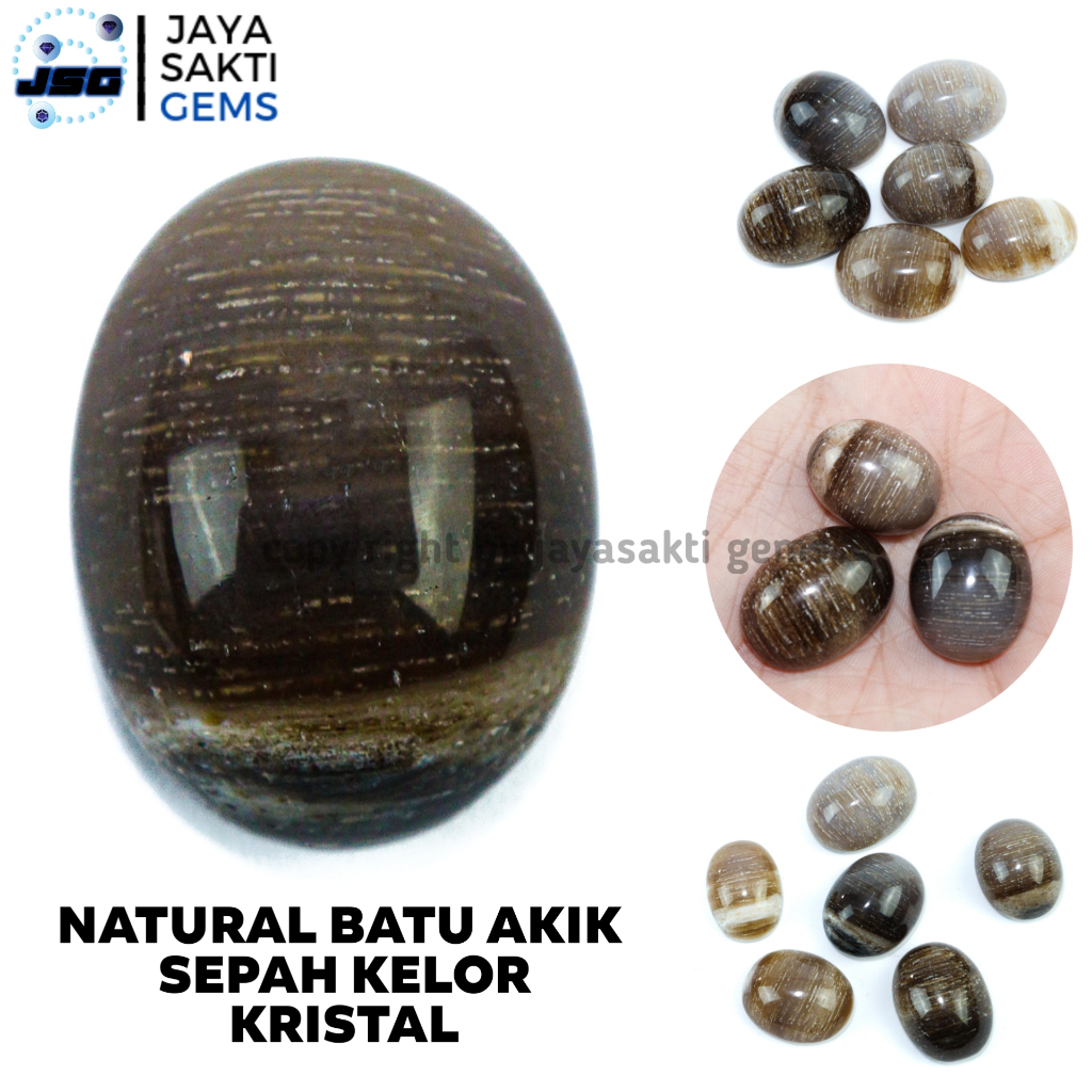 Batu Akik Natural Sepah Galih Kelor Kristal Original