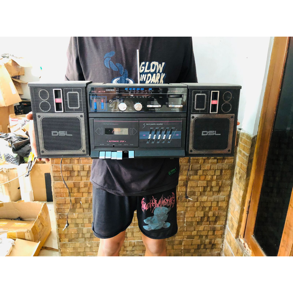 CUCI GUDANG MINI COMPO DIAMETER 70CM+- RADIO KASET PITA JADUL RADIO JADULJUMBORADIO ANTIK ORI JADUL 