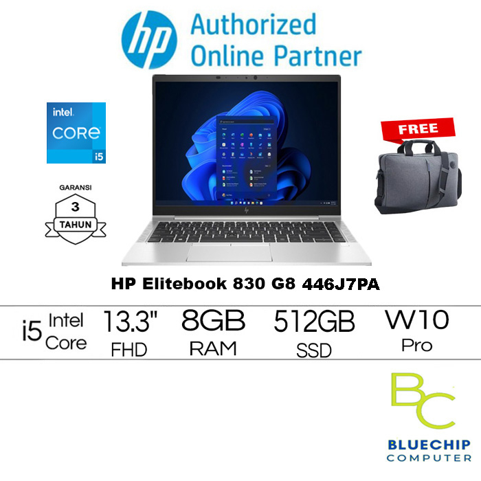 Laptop HP Elitebook 830 G8 446J7PA-i7-1165G7 8GB 512GB 13"W10PRO