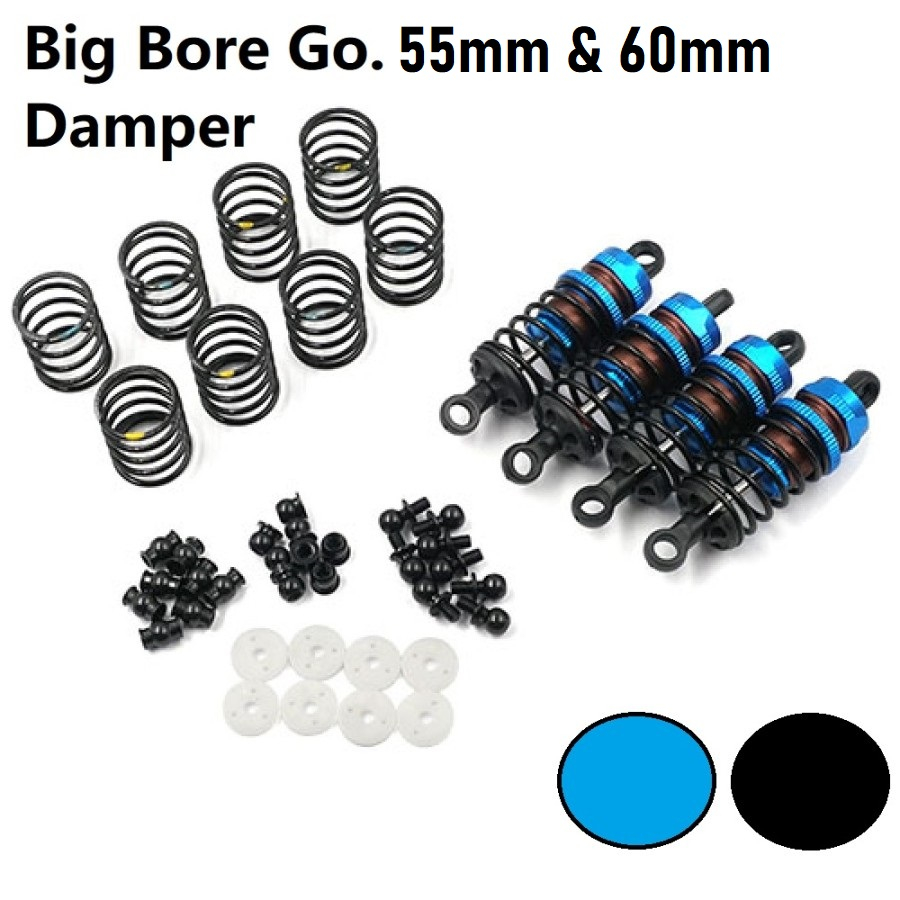 Yeah Racing 55mm Big Bore Go Alloy Shock Damper 1/10 RC Touring Car mst rmx 3racing sakura d5 d5mr y
