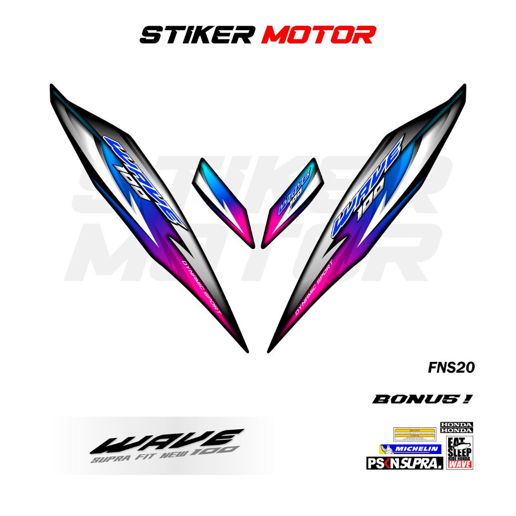 FNS20 STRIPING SUPRA FIT NEW MOTIF VARIASI THAILAND STIKER LIS SUPRA FIT NEW 2005 2006 2007 2008 DEC
