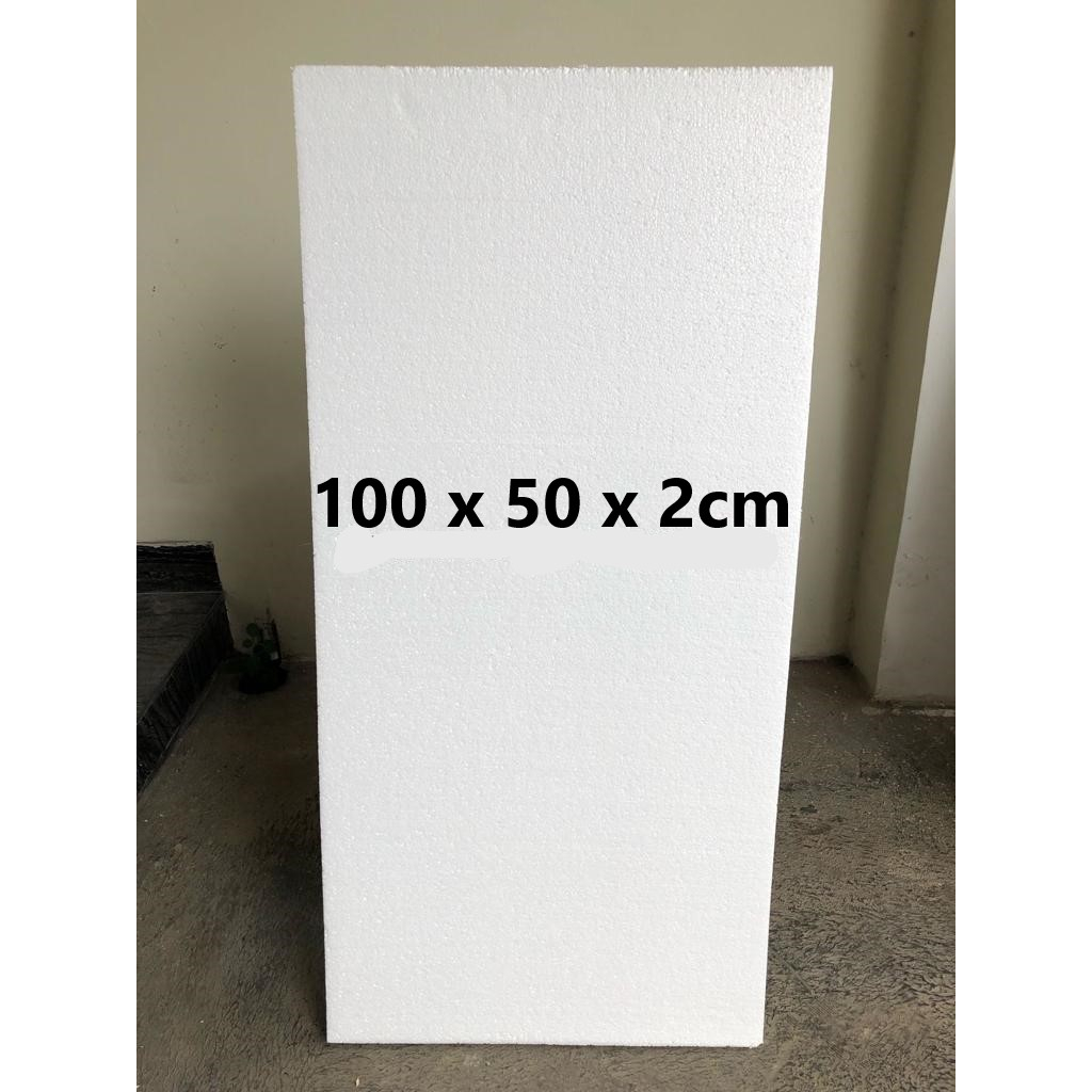 Styrofoam Lembaran 100 x 50 x 2cm - Styrofoam Dekorasi - Sterofoam Lembaran - Lembaran Dekorasi