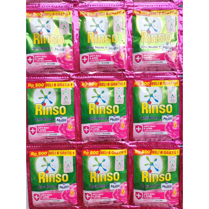 Rinso Cair Renceng isi 42 Sachet / Rinso Anti Noda / Rinso Cair Sachet /Murah /Rinso Molto
