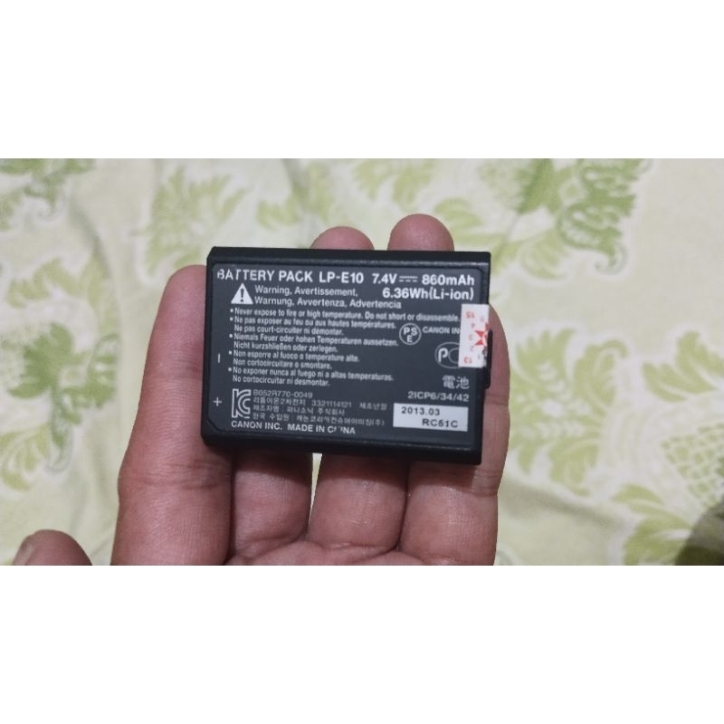 batre canon lp e10 original