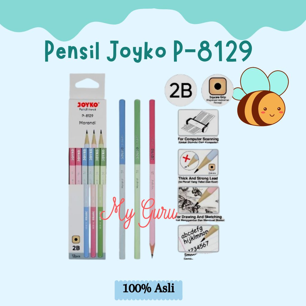 

[PAK] PENSIL 2B JOYKO P-8129 PENSIL TULIS KAYU (12 PCS) MORANDI