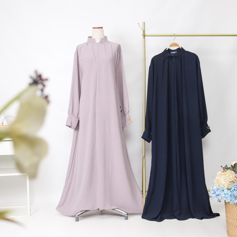 TERLARIS- eSHa Wilona Dress Lilac Jumbo - Gamis syari busui kasual office dress termurah
