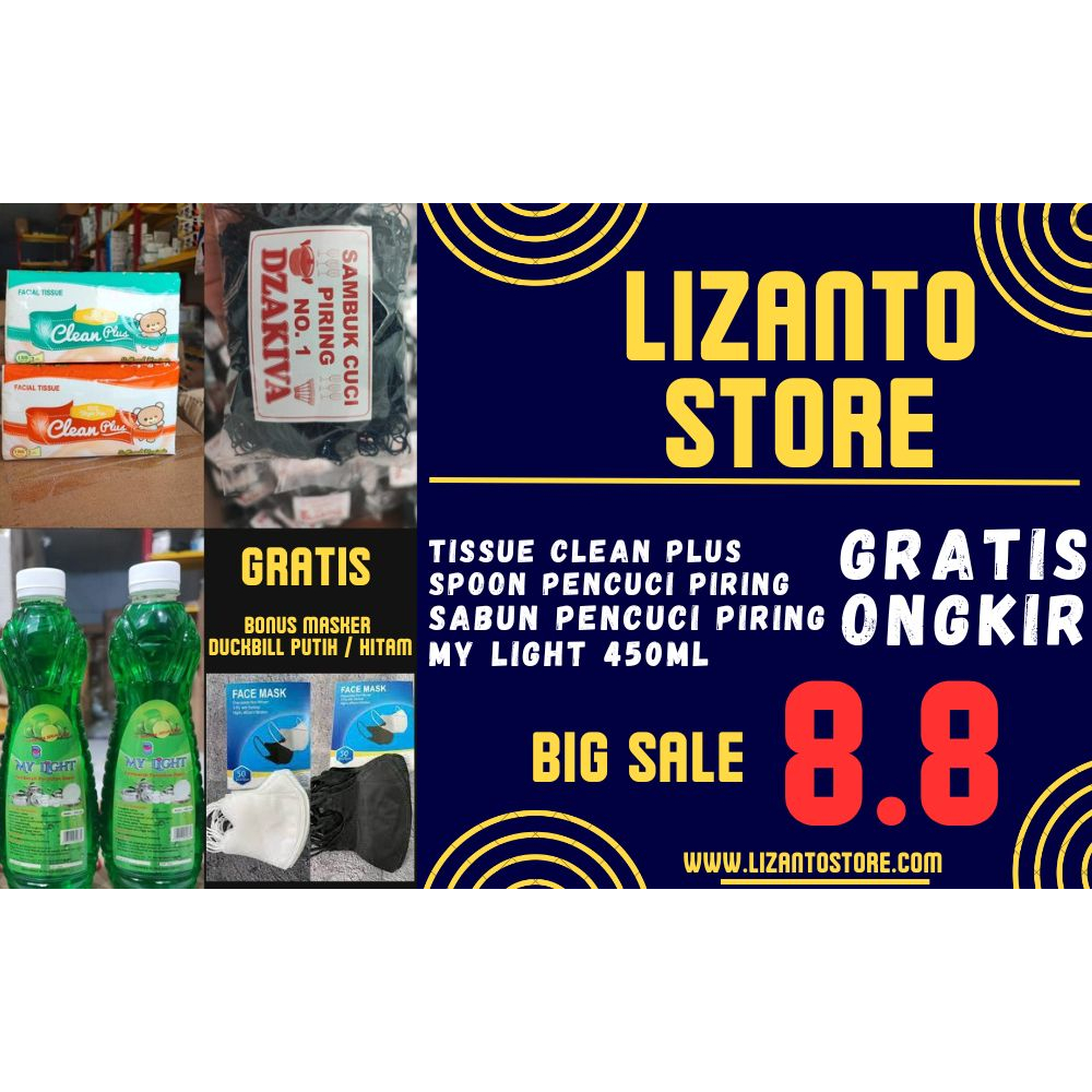 LS || PROMO PAKET HEMAT 8.8 BIG SALE || PAKET HEMAT TISSUE, SPOON PENCUCI PIRING, SABUN PENCUCI PIRI